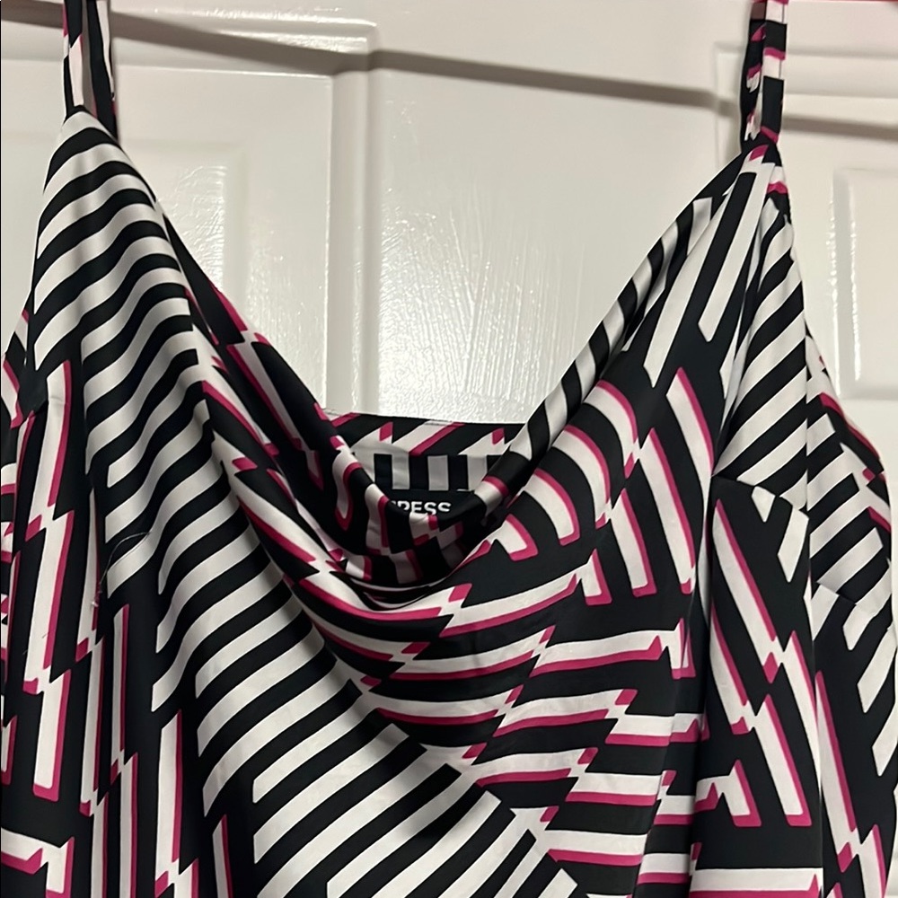 Women's Sexy Maxi Dress - Black,Pink,White - Picture 3 of 4